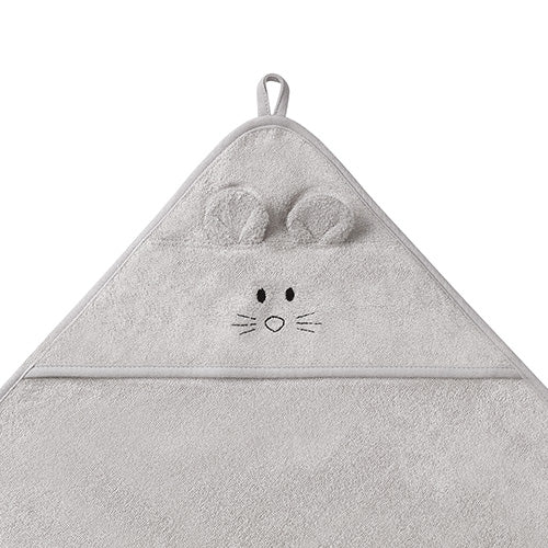 Baby Ono prosop cu gluga din bambus 100x100 cm 0m+ Gri soricel