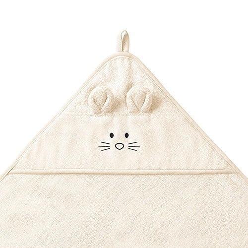 Baby Ono prosop cu gluga din bambus 100x100 cm 0m+ Light Beige soricel Imagine secundară a produsului