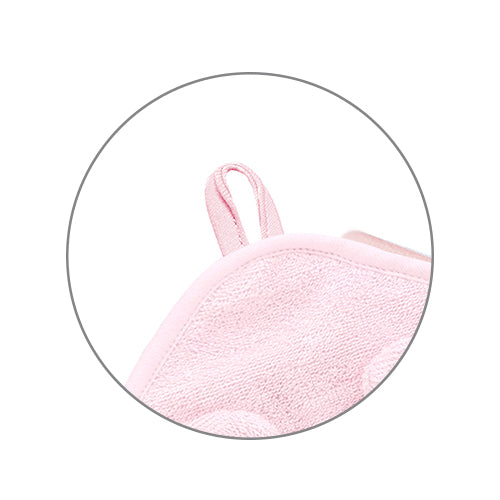 Baby Ono prosop cu gluga din bambus 100x100 cm 0m+ Roz soricel