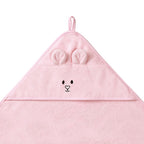 Baby Ono prosop cu gluga din bambus 100x100 cm 0m+ Roz soricel