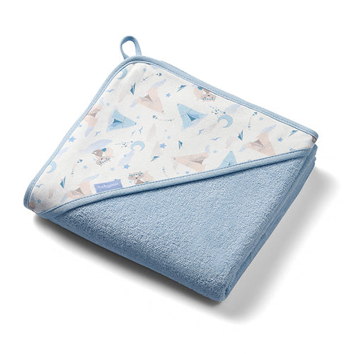Baby Ono prosop cu gluga frotir 100x100 cm 0m+ Albastru cu corturi Imagine principală a produsului