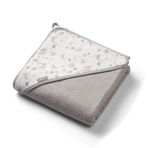 Baby Ono prosop cu gluga frotir 100x100 cm 0m+ Gri cu soricei