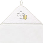 Baby Ono prosop cu gluga frotir 85x85 cm 0m+ Alb cu steluta