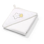 Baby Ono prosop cu gluga frotir 85x85 cm 0m+ Alb cu steluta
