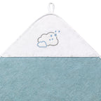 Baby Ono prosop cu gluga frotir 85x85 cm 0m+ Albastru cu norisor