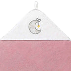 Baby Ono prosop cu gluga frotir 85x85 cm 0m+ Roz cu luna