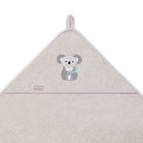 Baby Ono prosop de baie frotir Natural Bamboo 100x100 cm 0m+ Gri cu koala