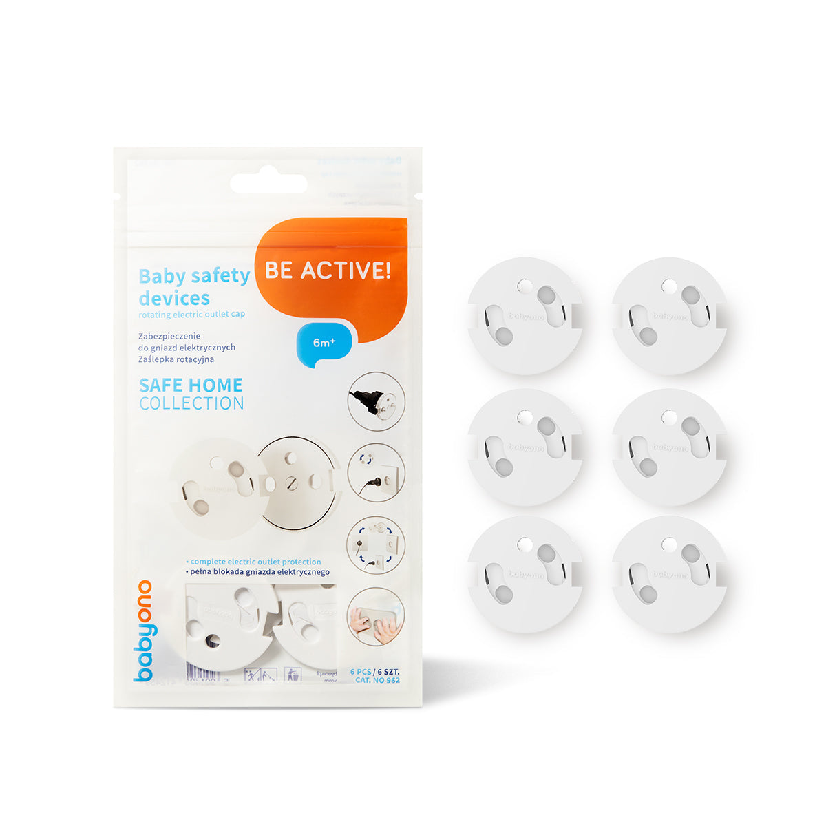 Baby Ono protectie capac rotativ pentru prize 6m+ 6 buc