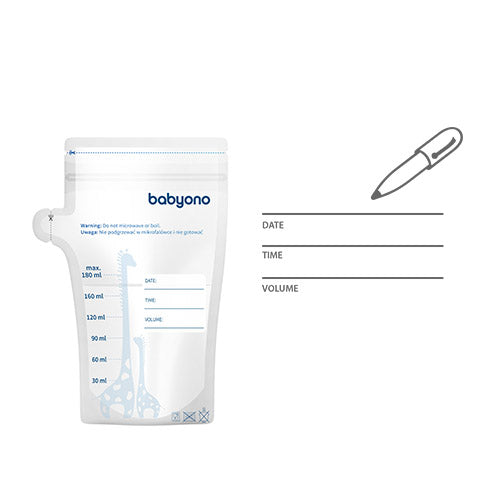 Baby Ono pungi depozitare lapte matern 180 ml 30 buc