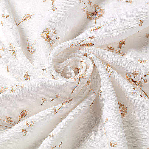 Baby Ono scutec textil Bamboo Natural  70x70 cm 3 buc Beige cu flori