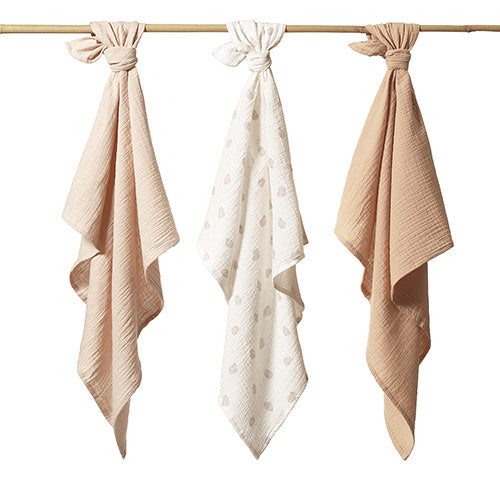 Baby Ono scutec textil Bamboo Natural  70x70 cm 3 buc Beige