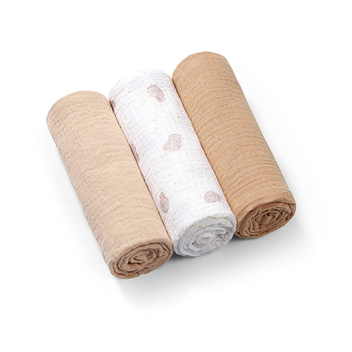 Baby Ono scutec textil Bamboo Natural  70x70 cm 3 buc Beige