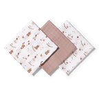 Baby Ono scutec textil Bamboo Natural  70x70 cm 3 buc Brown cu ursulet