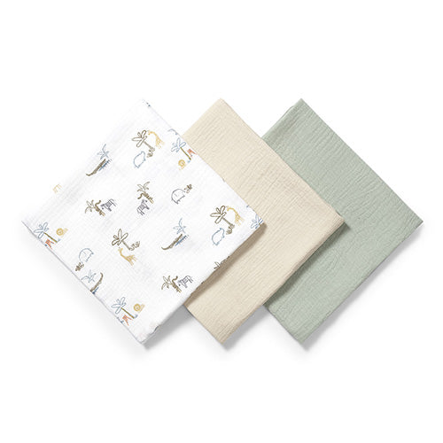 Baby Ono scutec textil Bamboo Natural  70x70 cm 3 buc Green