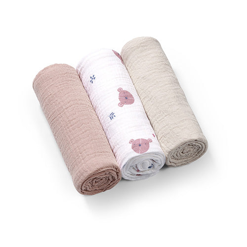 Baby Ono scutec textil Bamboo Natural  70x70 cm 3 buc Grey Imagine principală a produsului