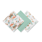 Baby Ono scutec textil din muselina 70x70 cm 3 buc Green