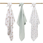 Baby Ono scutec textil din muselina 70x70 cm 3 buc Grey cu arici