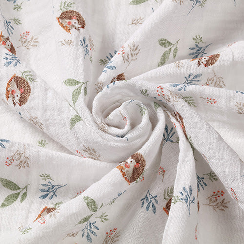 Baby Ono scutec textil din muselina 70x70 cm 3 buc Grey cu arici