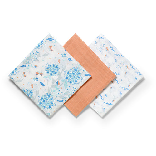 Baby Ono scutec textil din muselina 70x70 cm 3 buc Piersica Imagine secundară a produsului