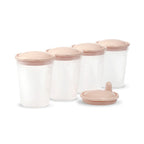 Baby Ono set 4 recipiente pentru lapte cu capac si cioc 0m+