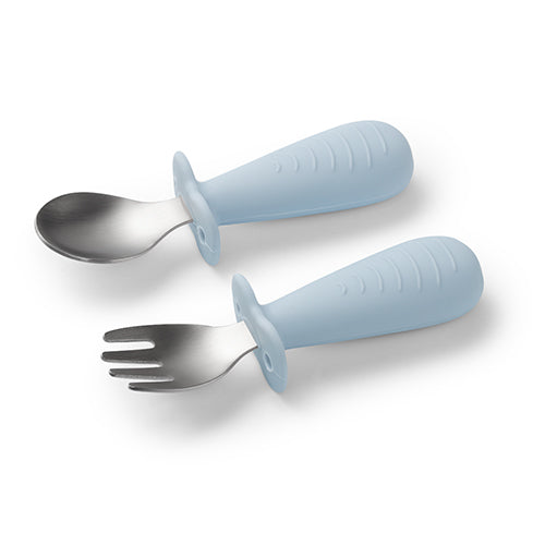 Baby Ono set lingurita si furculita din otel inoxidabil 12m+ Blue