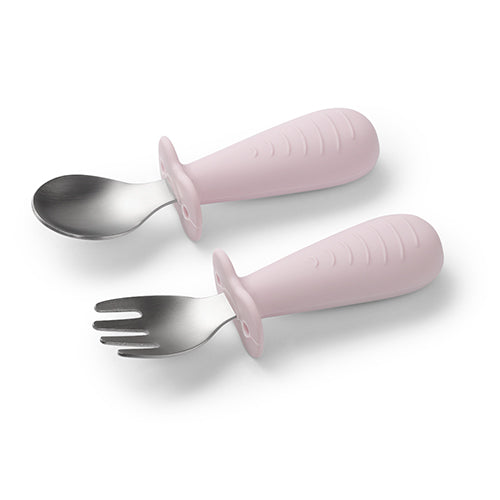 Baby Ono set lingurita si furculita din otel inoxidabil 12m+ Pink