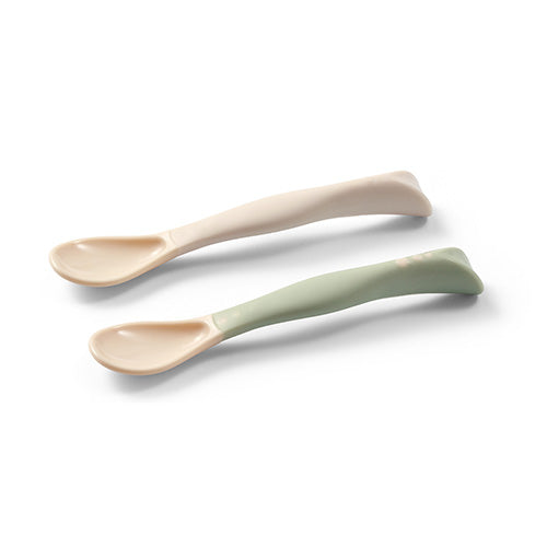 Baby Ono set lingurite flexibile 6m+ 2 buc Crem-Vernil Imagine principală a produsului
