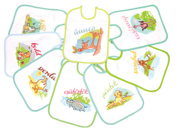 Baby Bruin bavetica frotir cu plastic pentru 6m+, 7+1 buc  Imagine principală a produsului