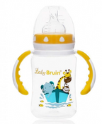 Baby Bruin biberon cu tetina silicon si maner 0m+
