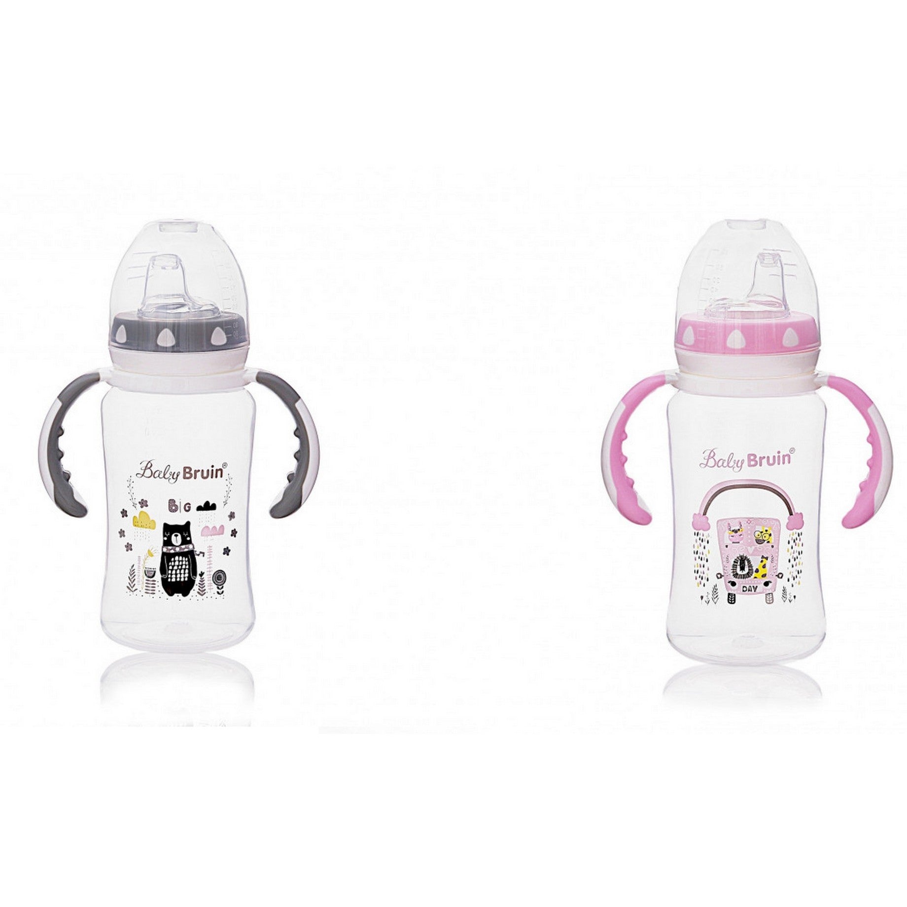 Baby Bruin canita cu gat larg, cioc si maner 300 ml 6m+ 01