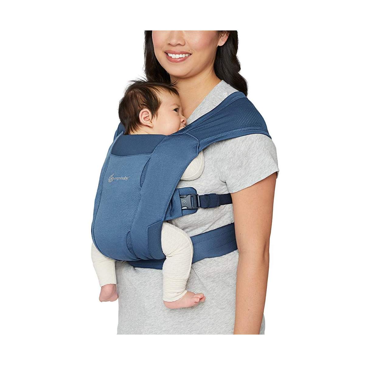 Ergobaby marsupiu Embrace 0-18 luni (3.2 - 11.3 kg) Soft Air Mesh Blue Imagine secundară a produsului