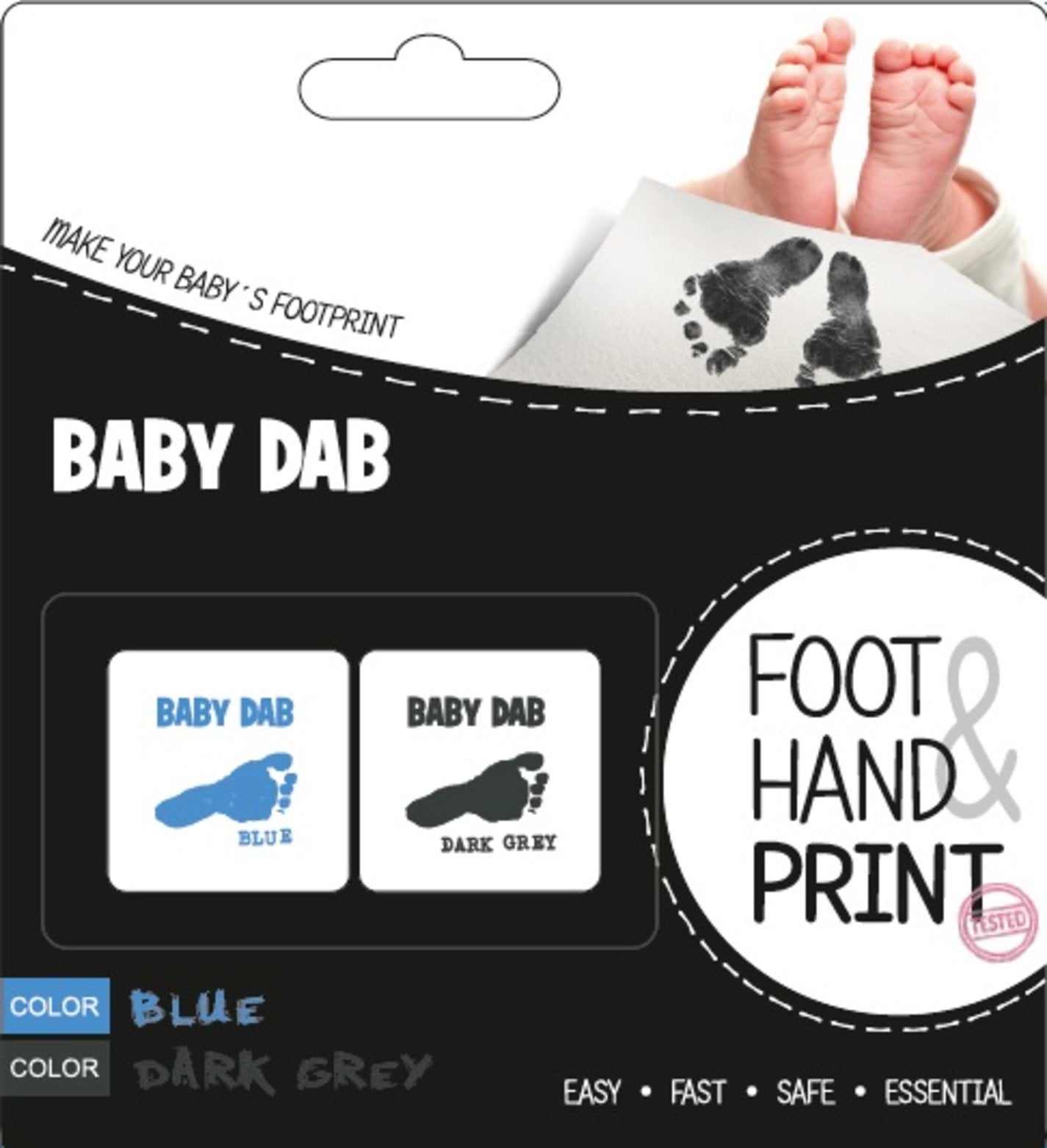 Baby Dab vopsea pentru amprenta 0m+ Blue+Grey