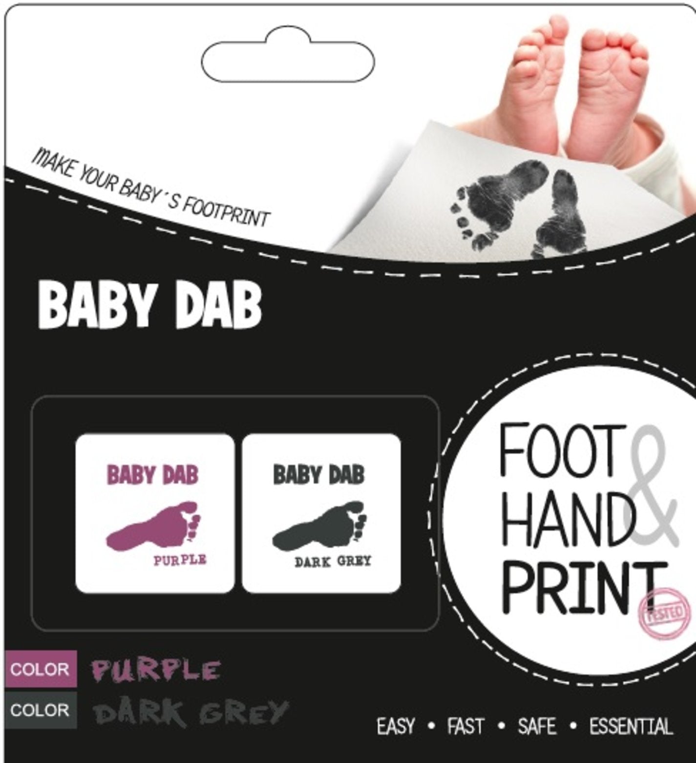 Baby Dab vopsea pentru amprenta 0m+ Purple+Grey