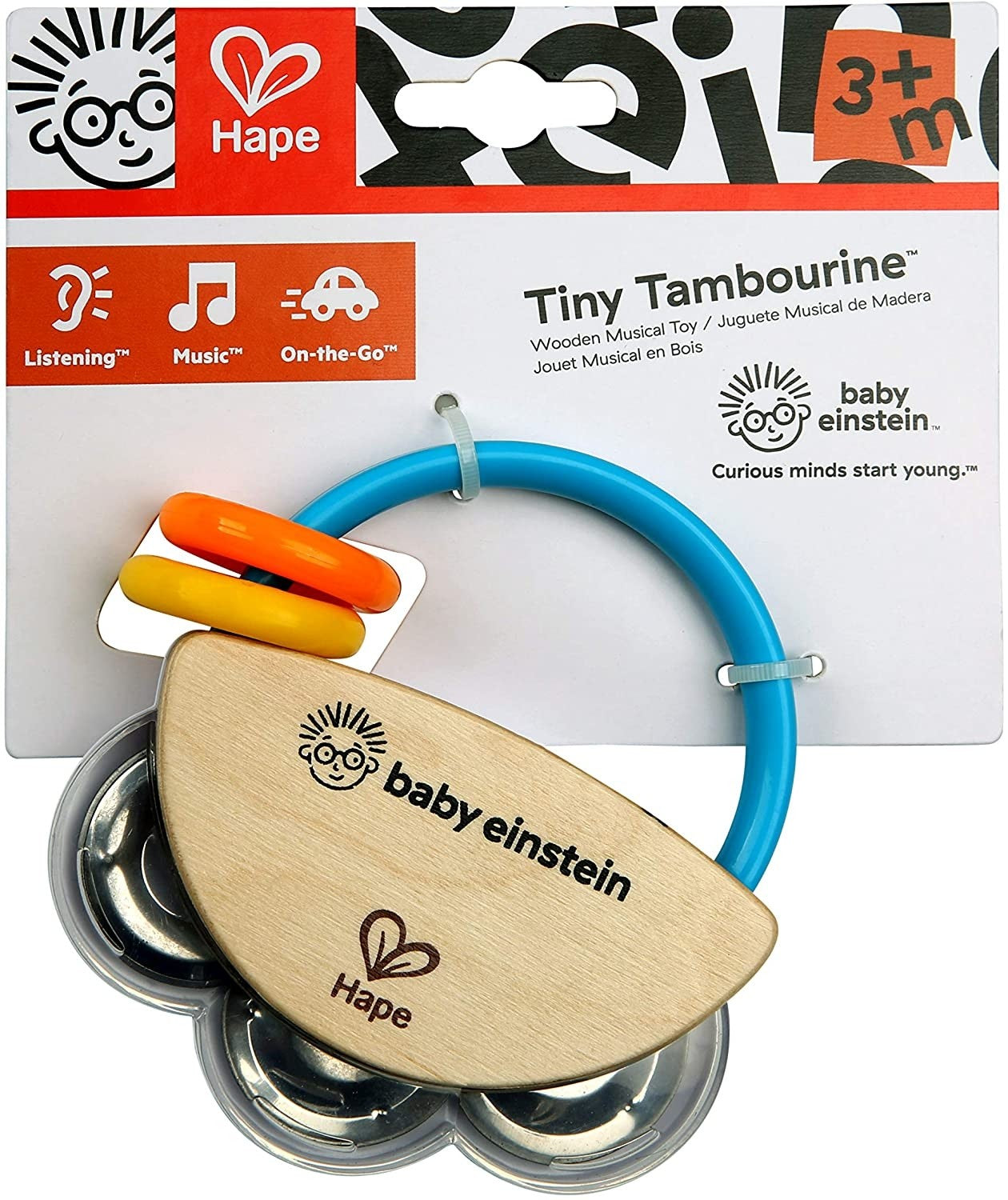 Baby Einstein jucarie mini tamburina din lemn 3m+ 12011 02