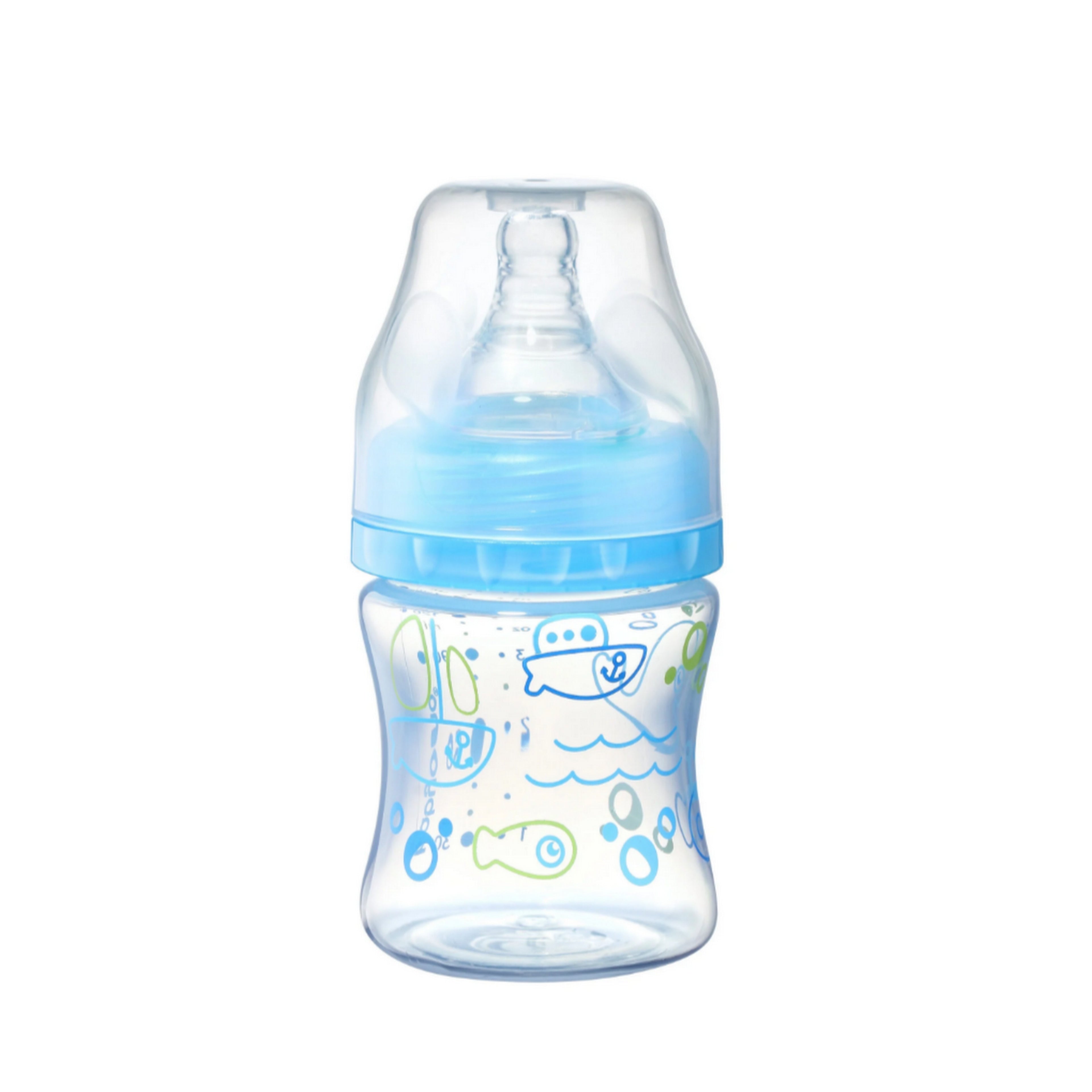 Baby Ono biberon gat larg anti-colic 120 ml cu tetina silicon flux lent 0m+