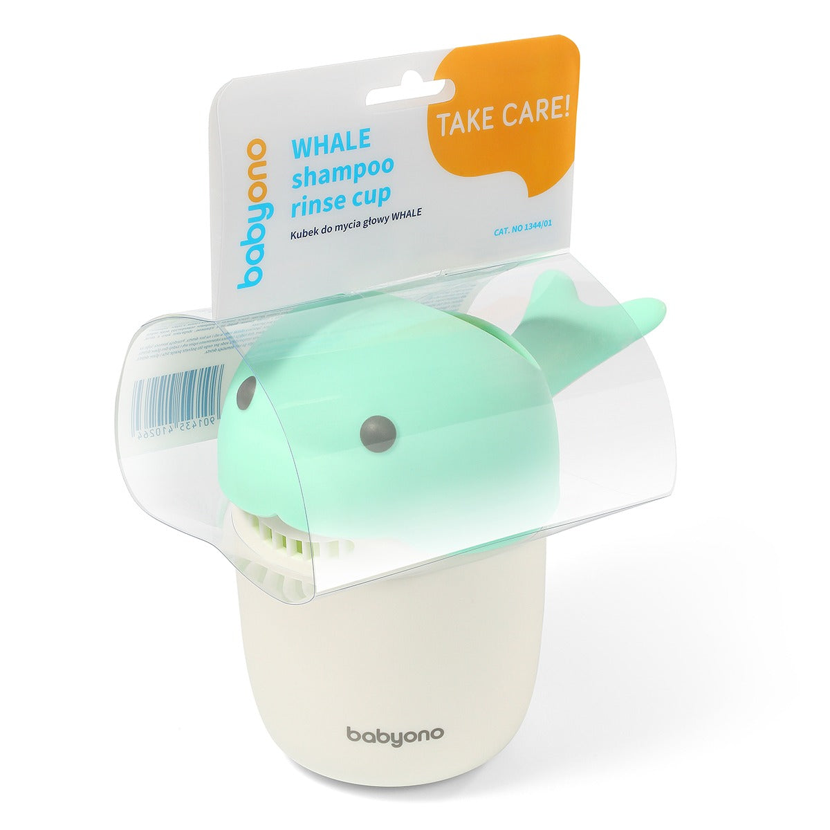 Baby Ono cana pentru clatit parul Whale 0m+ Albastru 05