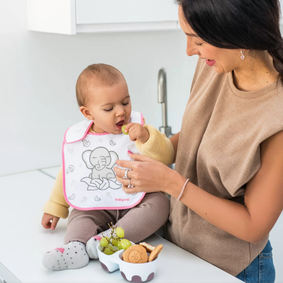 Baby Ono castron compartimentat cu capac si lingurita 6m+ 0 8