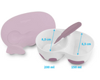 Baby Ono castron compartimentat cu capac si lingurita 6m+0 7