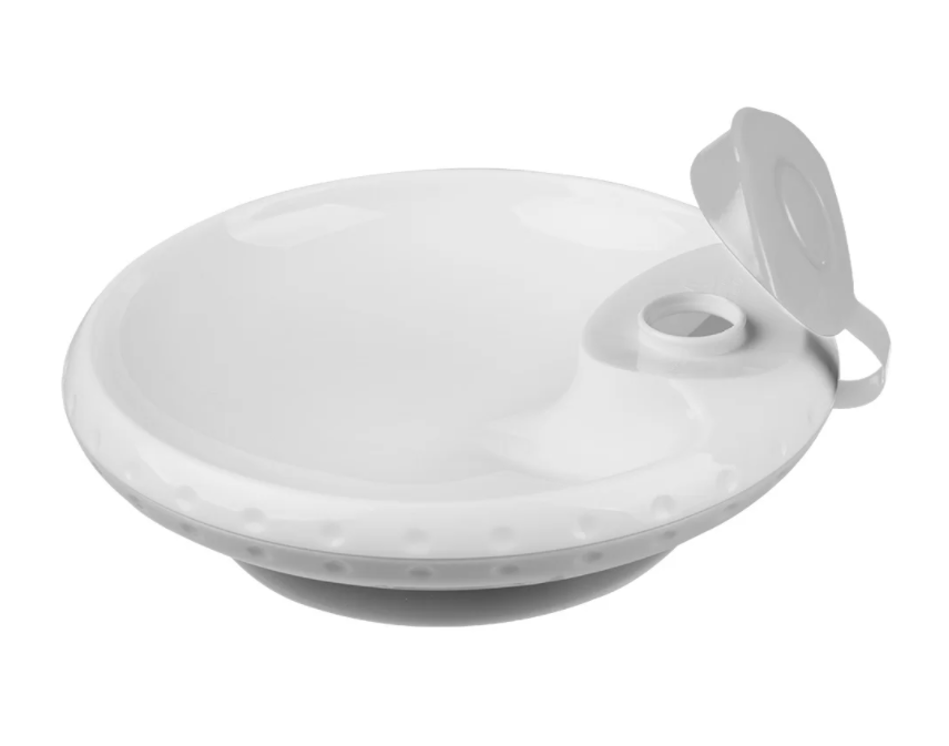 Baby Ono castron cu capac si ventuza 300 ml 6m+, Gri 107003 01 Imagine principală a produsului
