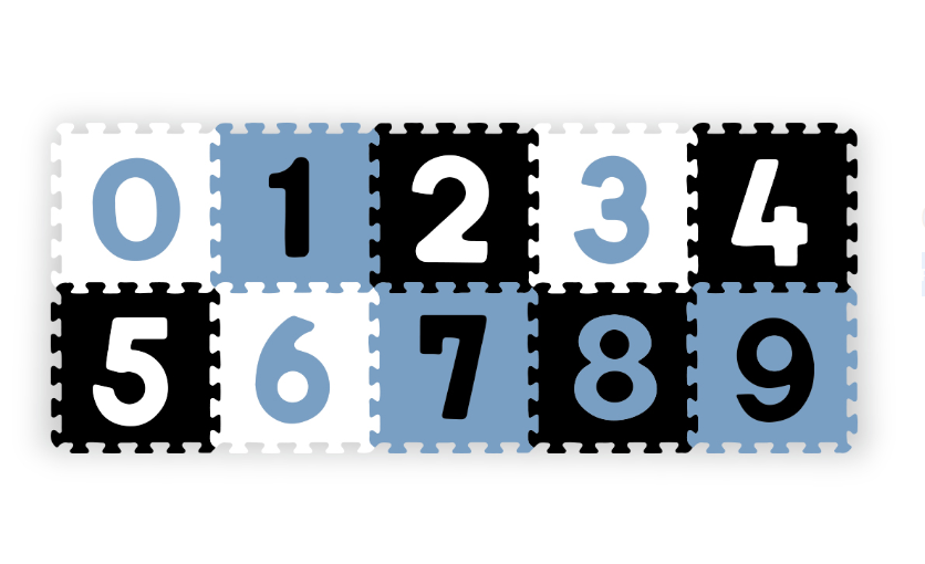 Baby Ono covor de joaca tip puzzle 10 piese 6m+ Numere 01 Imagine principală a produsului
