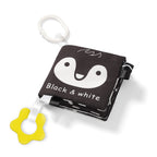 Baby Ono jucarie carticica moale senzoriala 0m+, Black&White