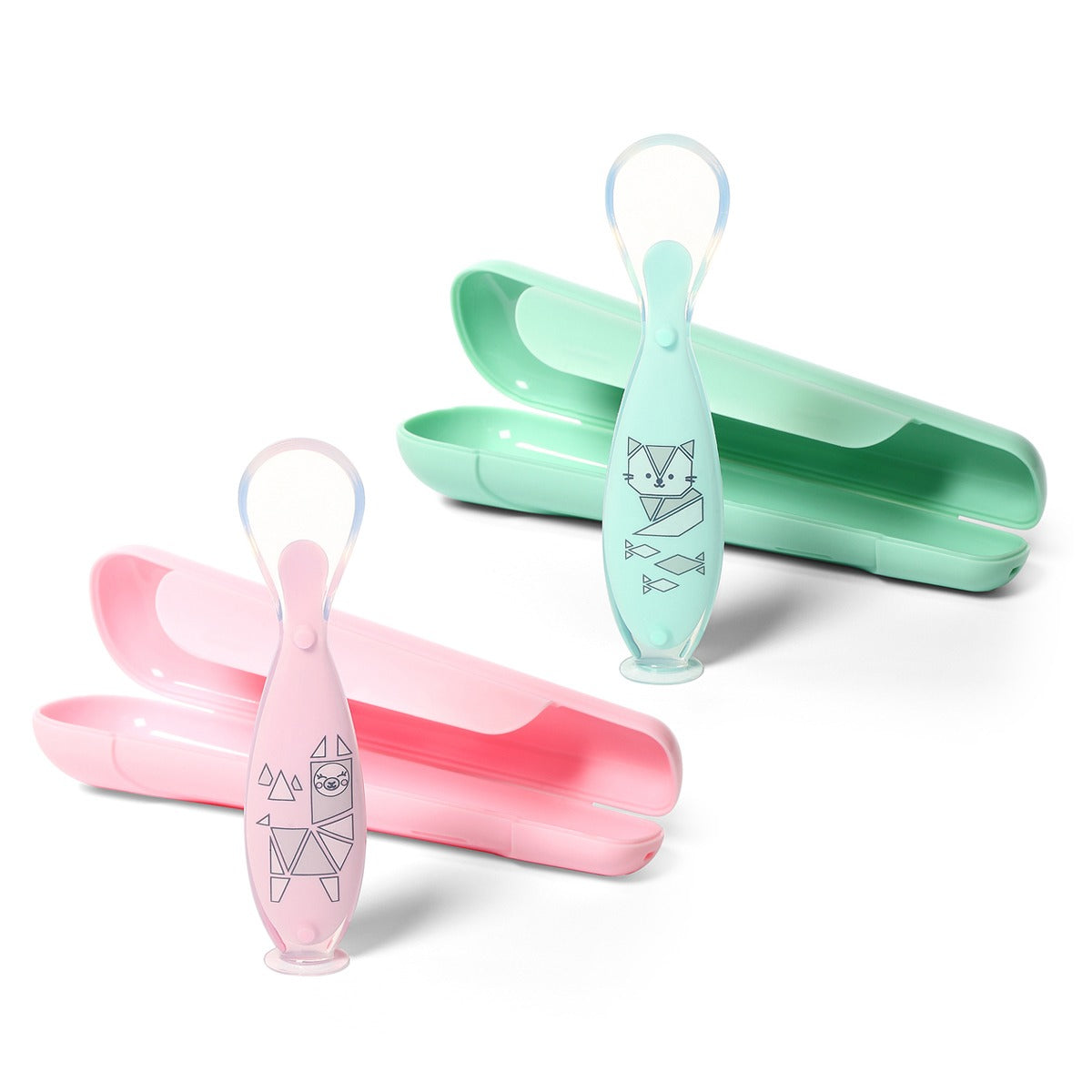Baby Ono lingurita moale silicon cu ventuza si cutie 6m+ 01 Imagine principală a produsului