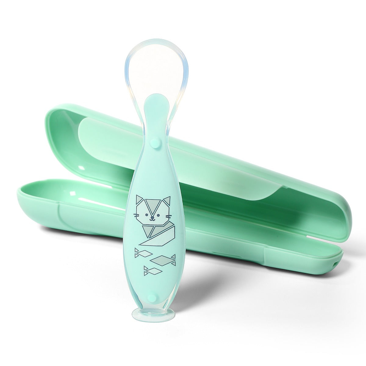 Baby Ono lingurita moale silicon cu ventuza si cutie 6m+ 03