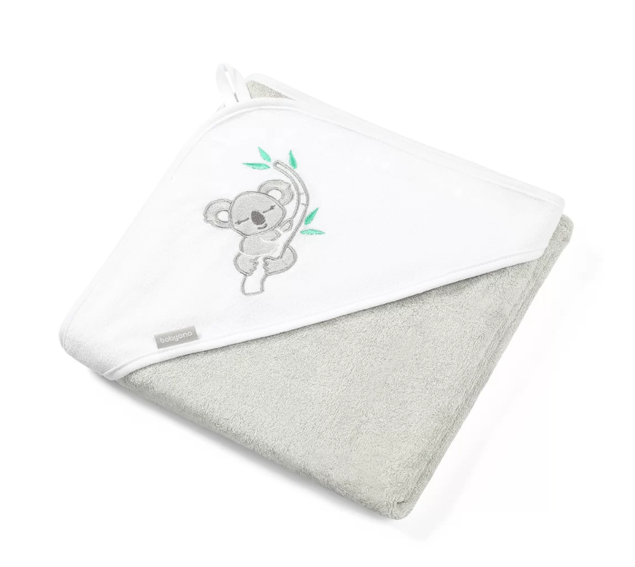 Baby Ono prosop cu gluga bambus organic 85x85 cm 0m+, Gri Imagine principală a produsului