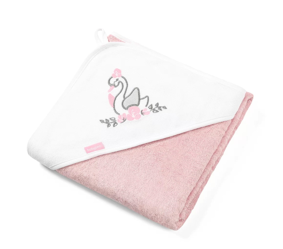 Baby Ono prosop cu gluga bambus organic 85x85 cm 0m+, Roz 