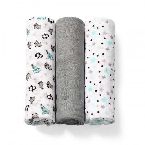 Baby Ono scutec textil Bamboo Natural  70x70 cm 3 buc,01 Imagine principală a produsului