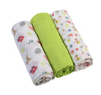 Baby Ono scutec textil din muselina 70x70 cm 3 buc/set Green