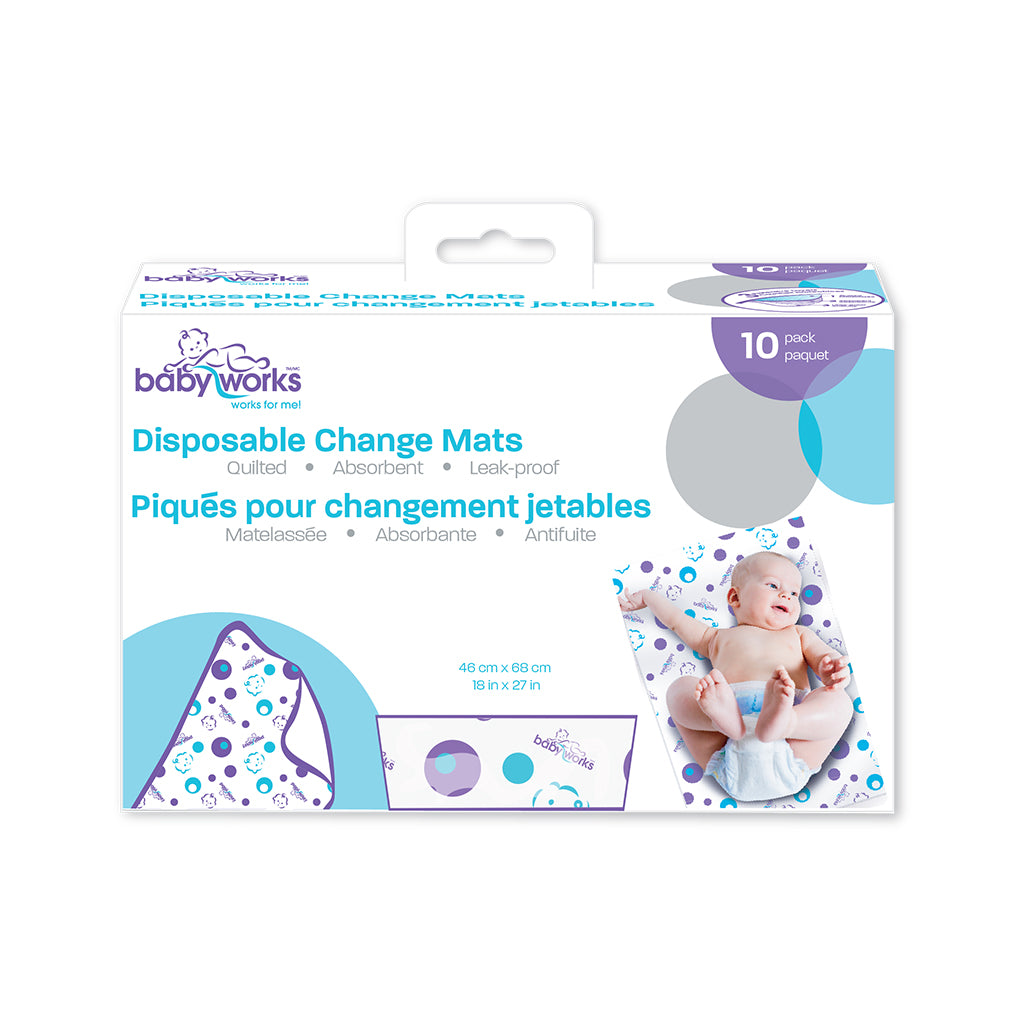 Baby Works cearsaf de unica folosinta pentru schimbat scutece, 10 buc 29007