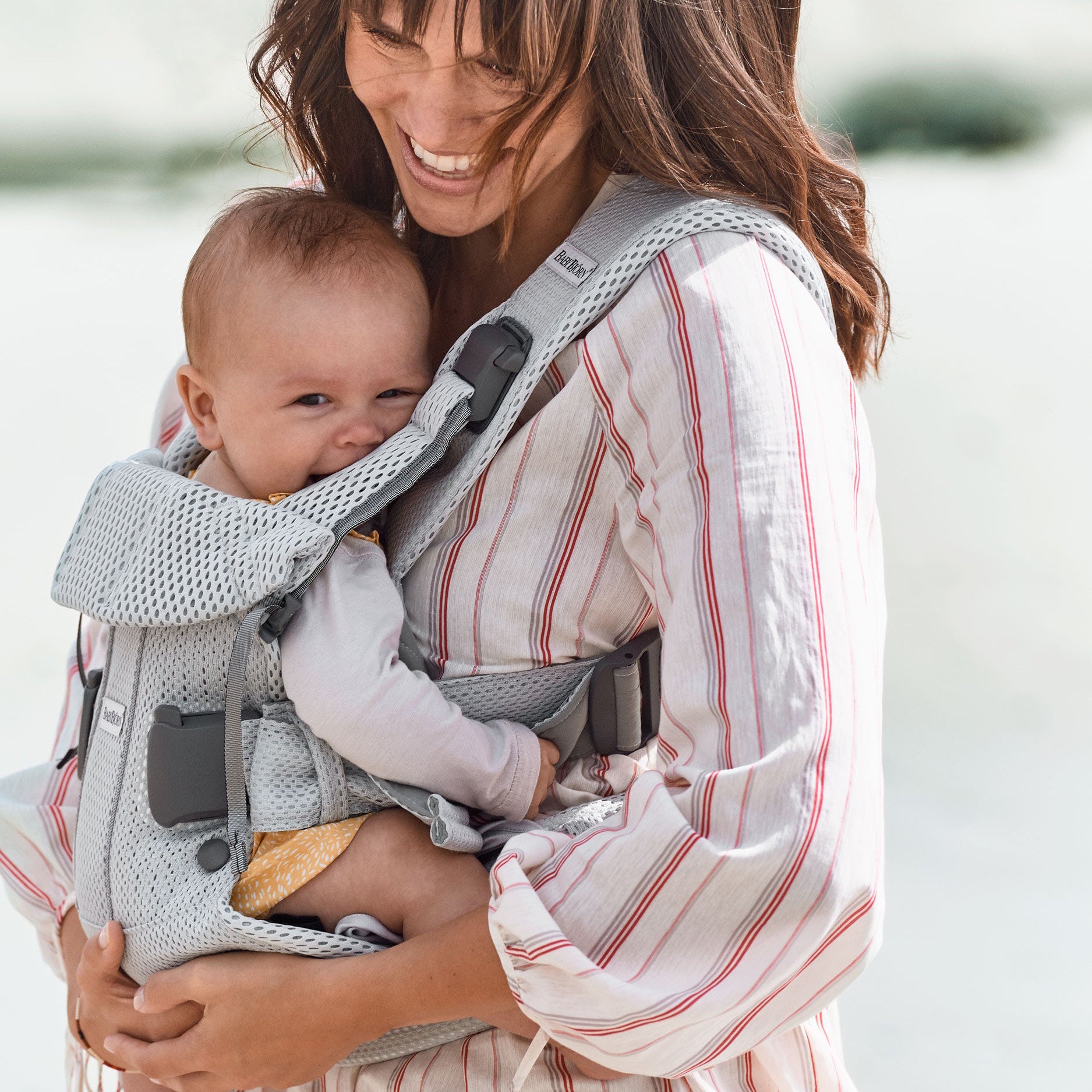 BabyBjorn marsupiu anatomic One Air Silver 3D Mesh 06 Imagine principală a produsului