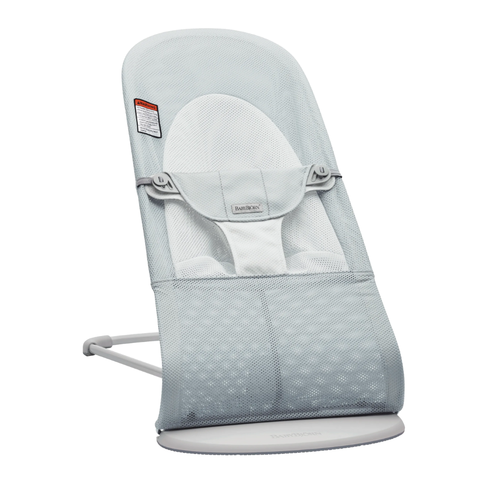 BabyBjorn balansoar Balance Soft pentru 0-2 ani, Silver/White, Mesh Imagine principală a produsului